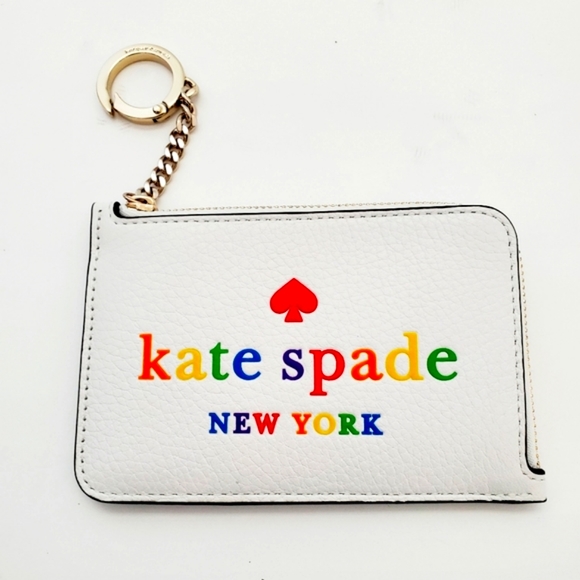 kate spade New York Rainbow Medium L-Zip Card Holder